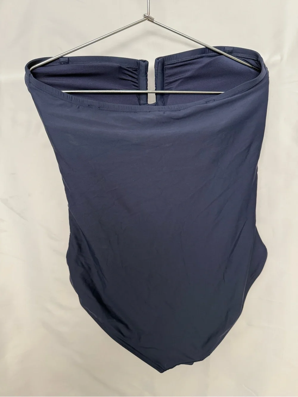 DKNY Navy Strapless Swimsuit with Center Metal Detail Notch - Picture 2 of 3